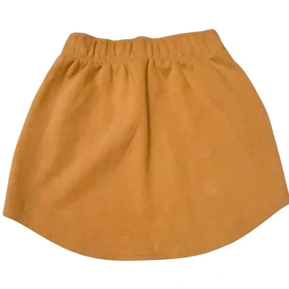 Orange mini skirt with elastic waistband and pockets #miniskirt XS